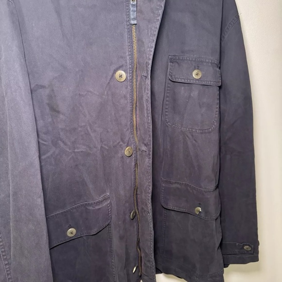 Ralph Lauren Men’s Chore Jacket VTG XL Blue Outdoor Barn Field Zip Button 90s - Picture 11 of 15